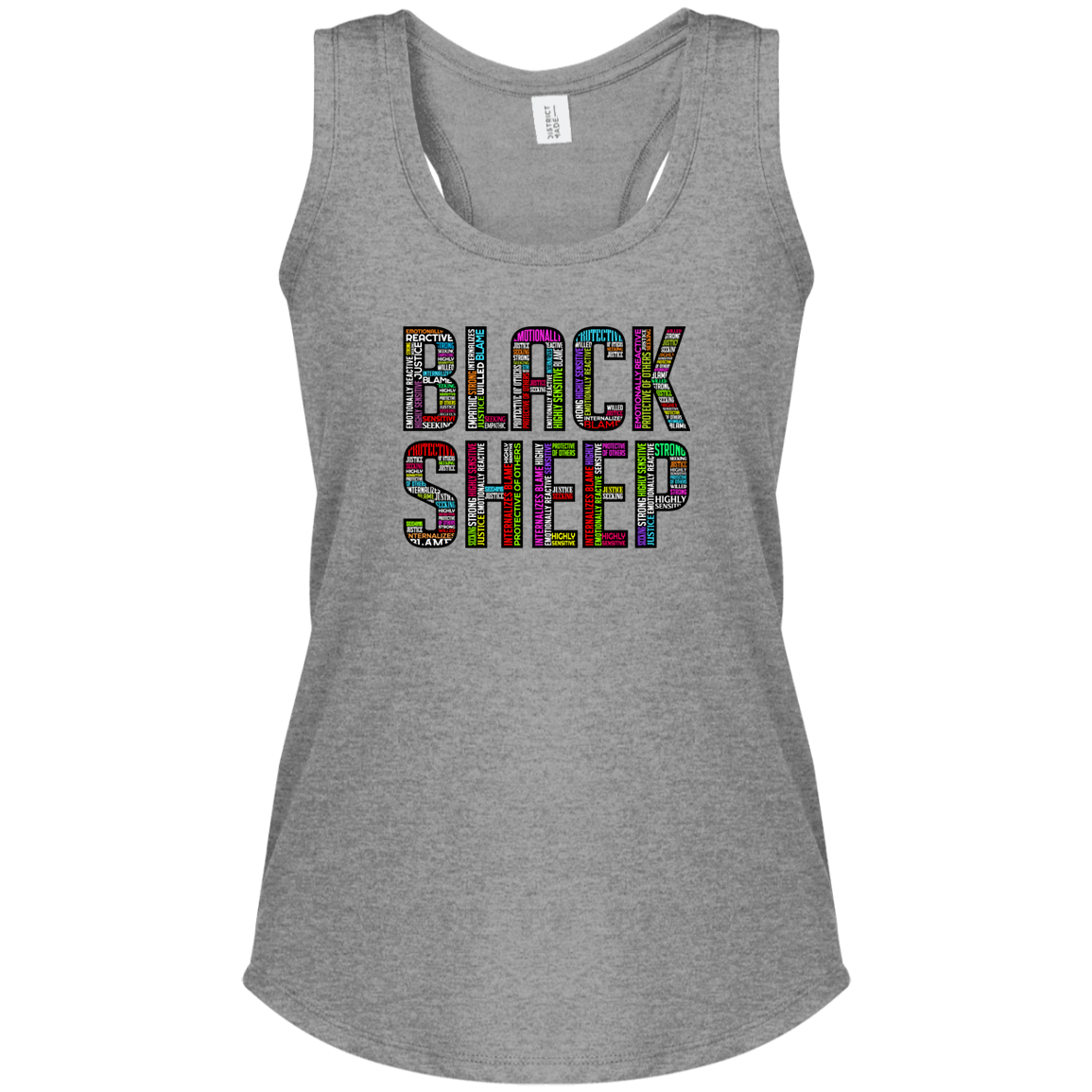 Black Sheep Attributes - DM138L Women's Perfect Tri Racerback Tank