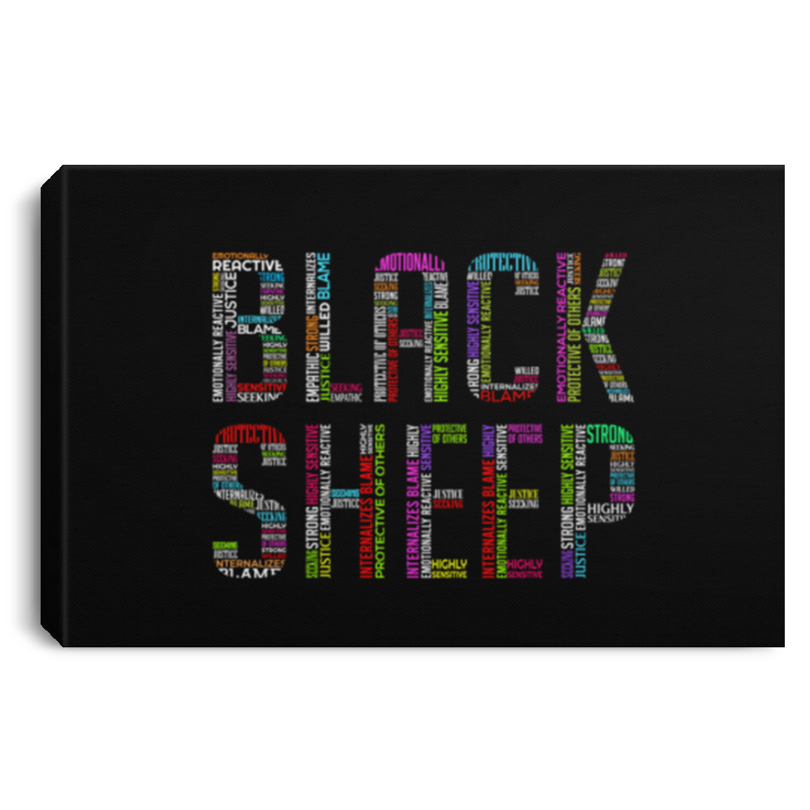 Black Sheep Attributes - CANLA75 Landscape Canvas .75in Frame