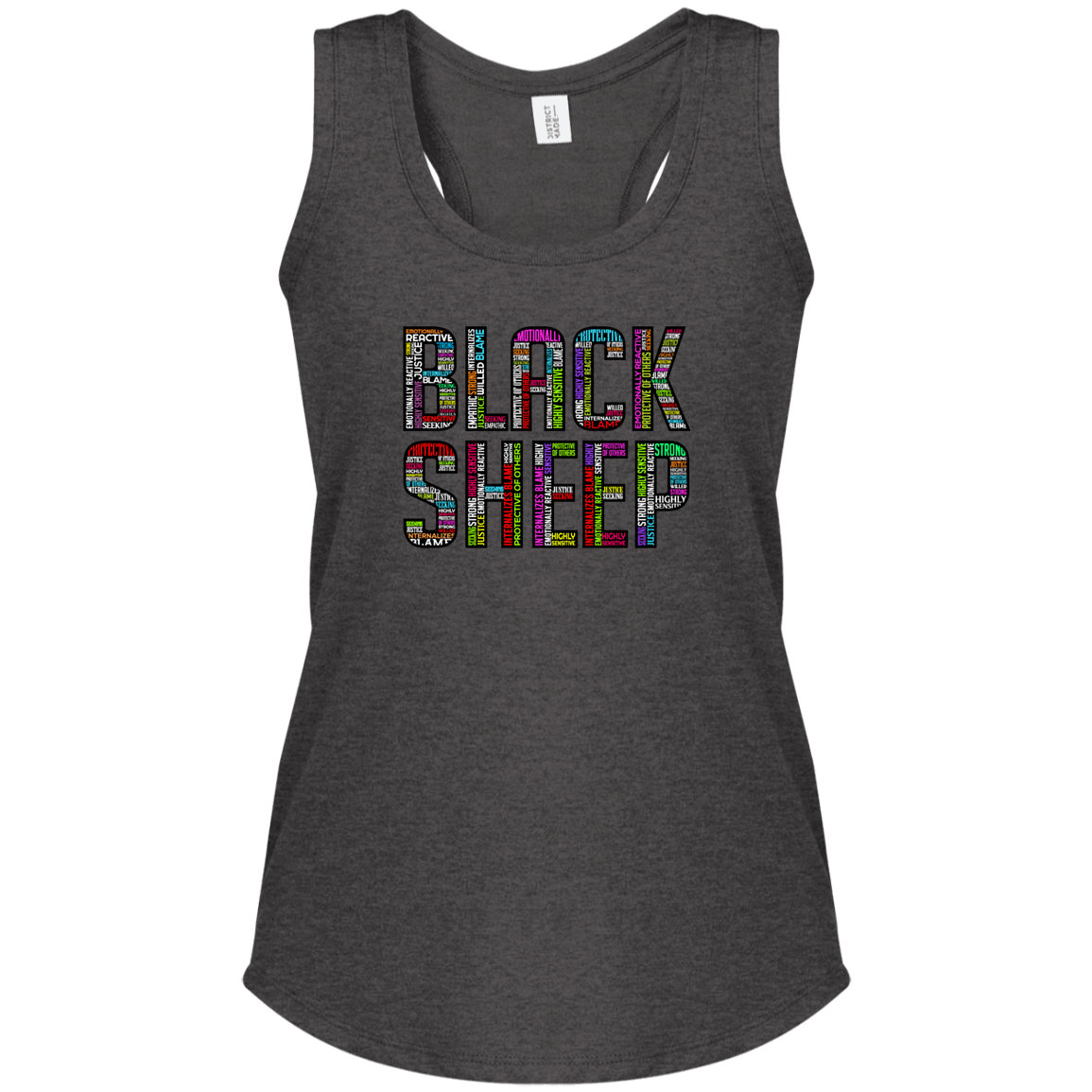 Black Sheep Attributes - DM138L Women's Perfect Tri Racerback Tank