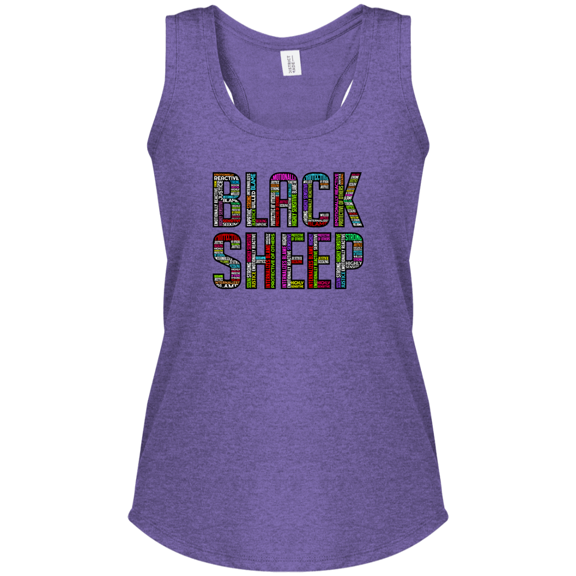 Black Sheep Attributes - DM138L Women's Perfect Tri Racerback Tank