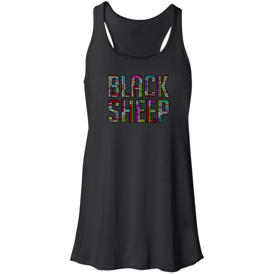 Black Sheep Attributes - B8800 Flowy Racerback Tank