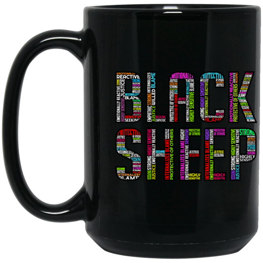 Black Sheep Attributes - BM15OZ 15 oz. Black Mug