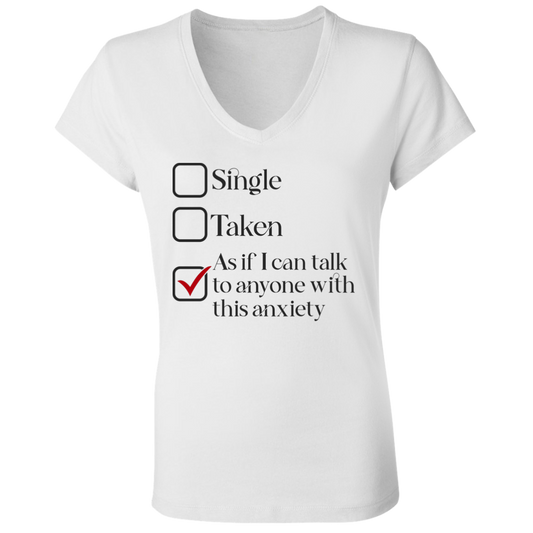 As If I Can Talk - Ladies' Jersey V-Neck T-Shirt