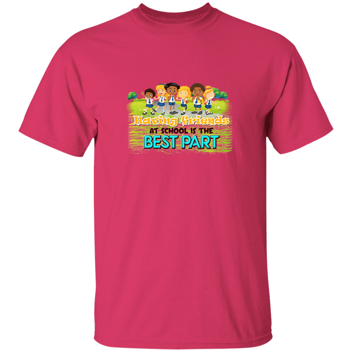 Friends At School - G500B Youth 5.3 oz 100% Cotton T-Shirt