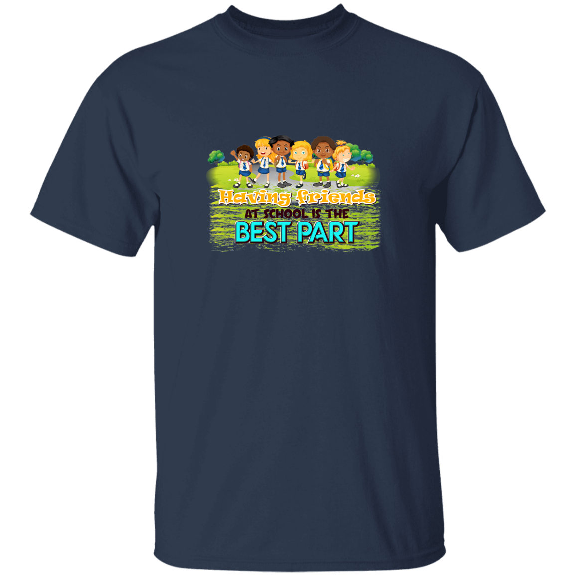 Friends At School - G500B Youth 5.3 oz 100% Cotton T-Shirt