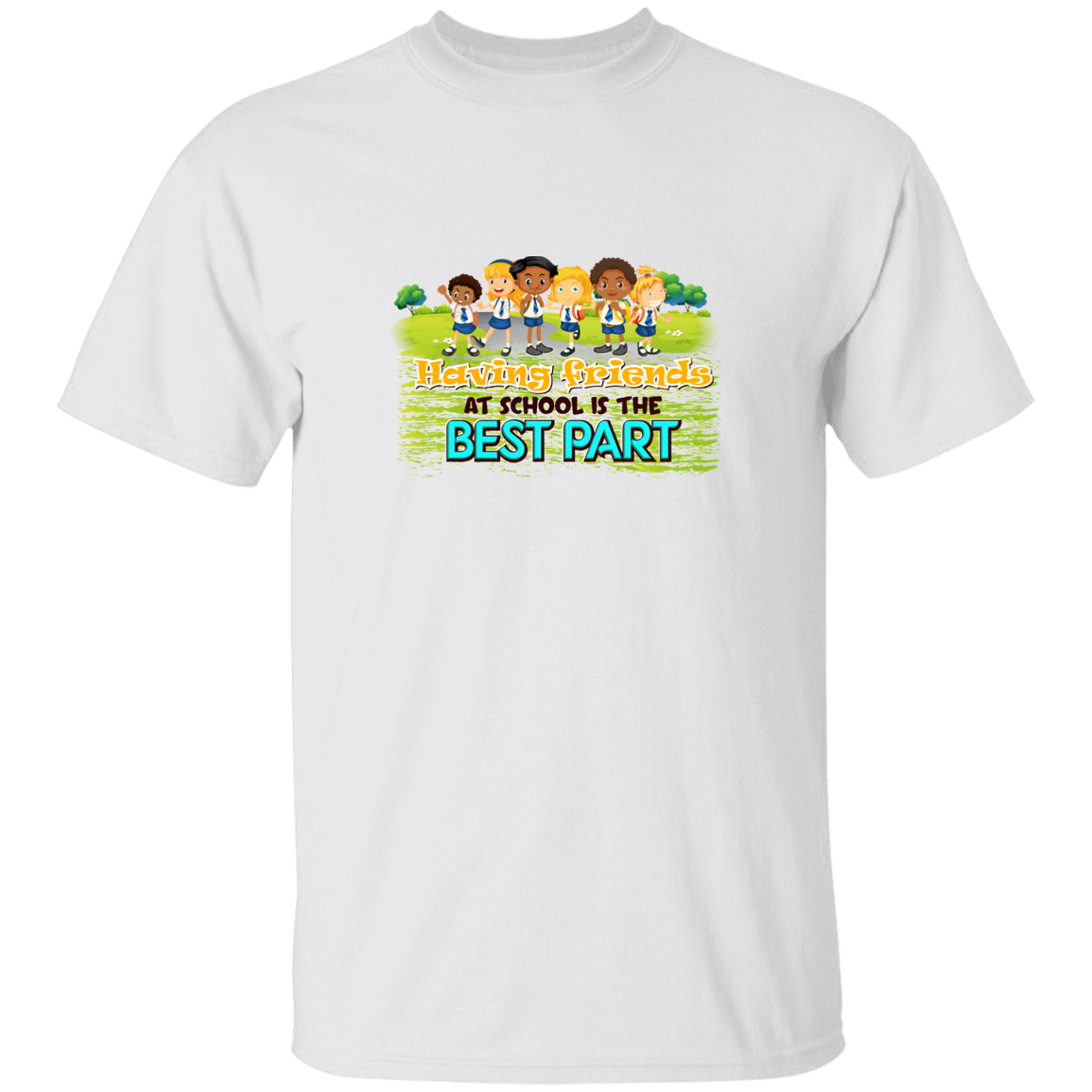 Friends At School - G500B Youth 5.3 oz 100% Cotton T-Shirt