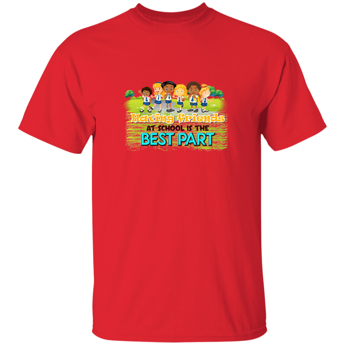 Friends At School - G500B Youth 5.3 oz 100% Cotton T-Shirt