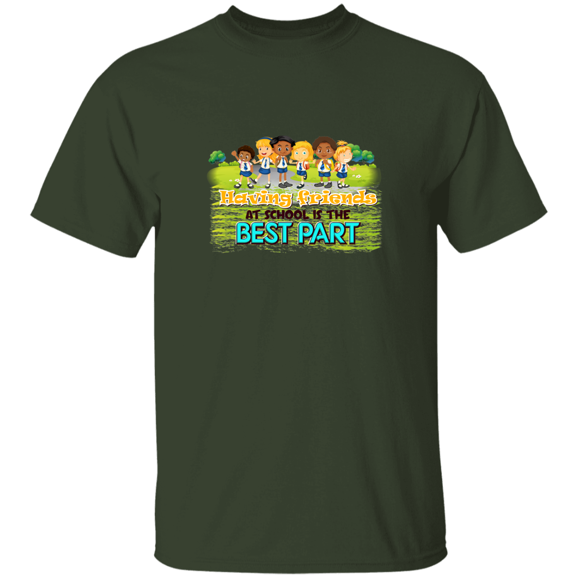 Friends At School - G500B Youth 5.3 oz 100% Cotton T-Shirt