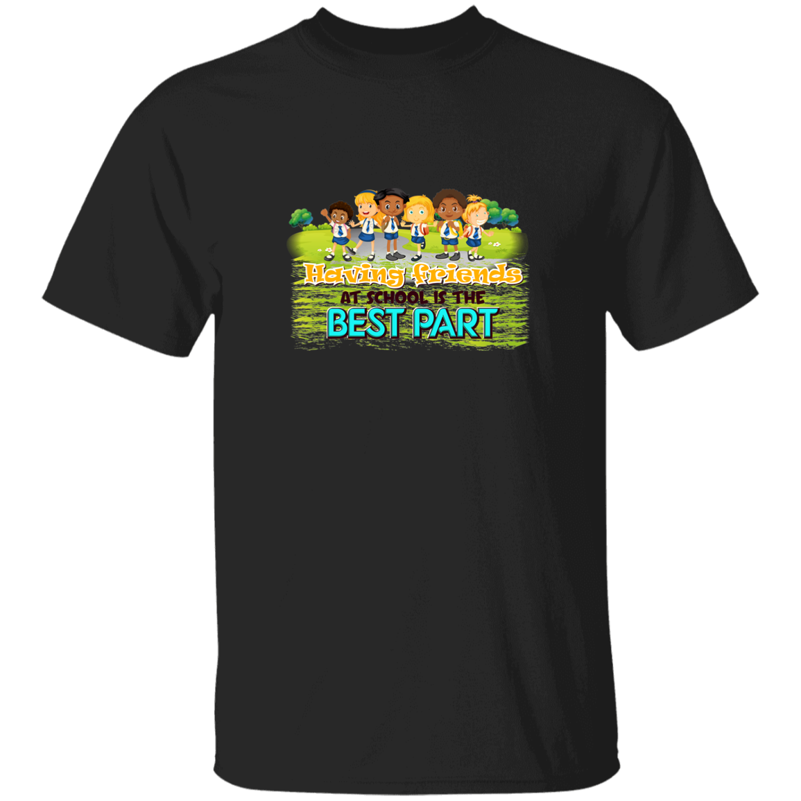 Friends At School - G500B Youth 5.3 oz 100% Cotton T-Shirt