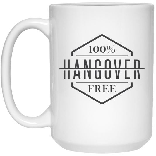 100% Hangover Free - 21504 15 oz. White Mug