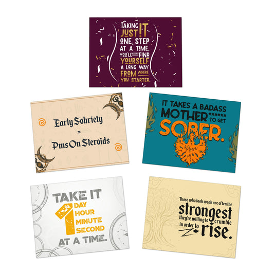 Sobriety Pack - Multi-Design Greeting Cards (5-Pack)
